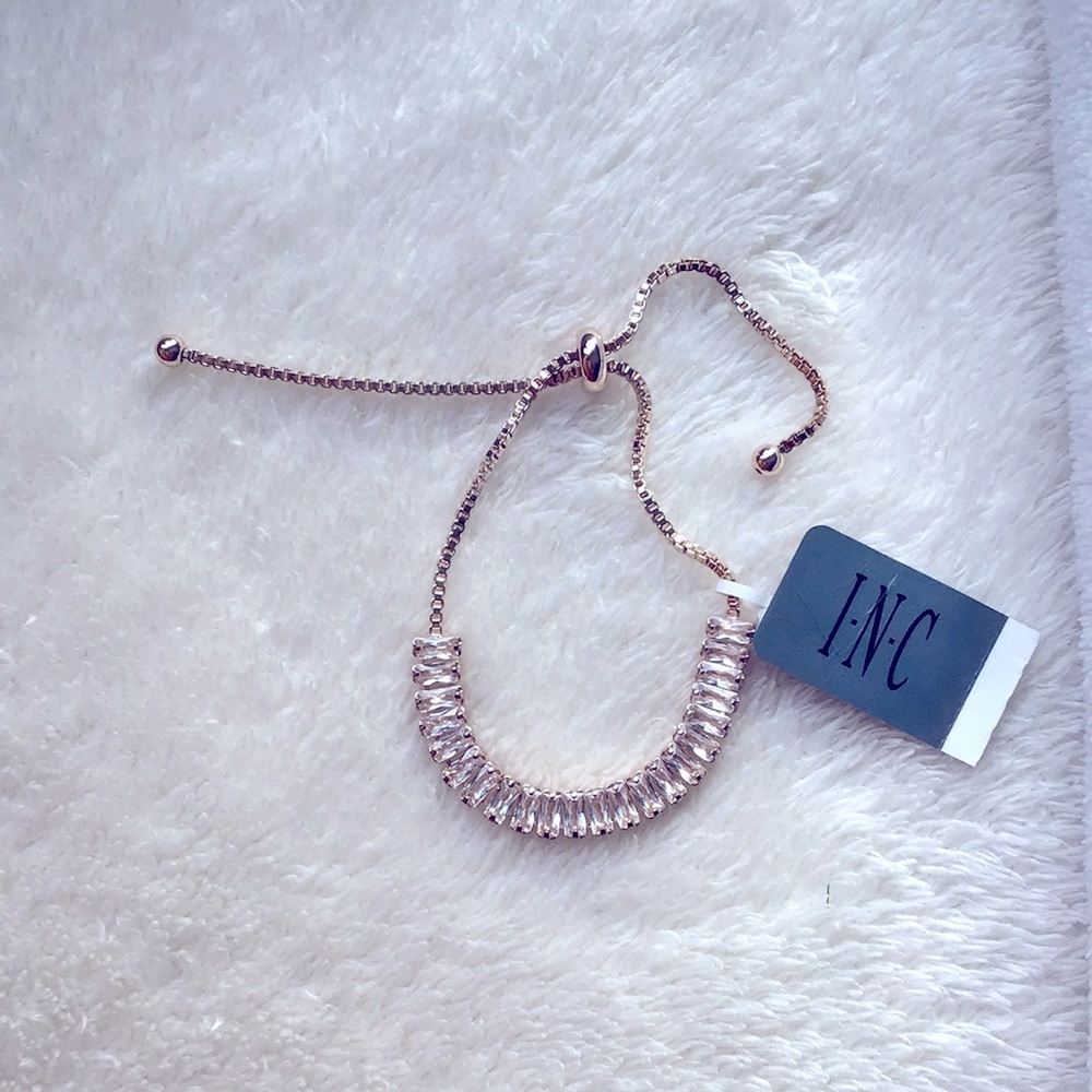 I•N•C Adjustable Jeweled Bracelet